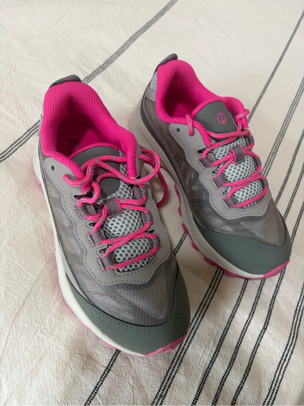 Merrell Kids Gray and Hot Pink Trail Sneakers